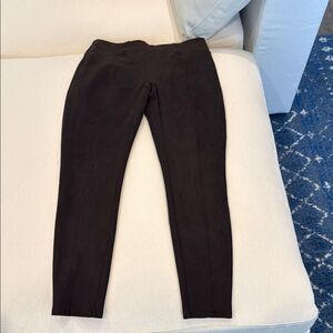 Spanx faux suede leggings chocolate brown